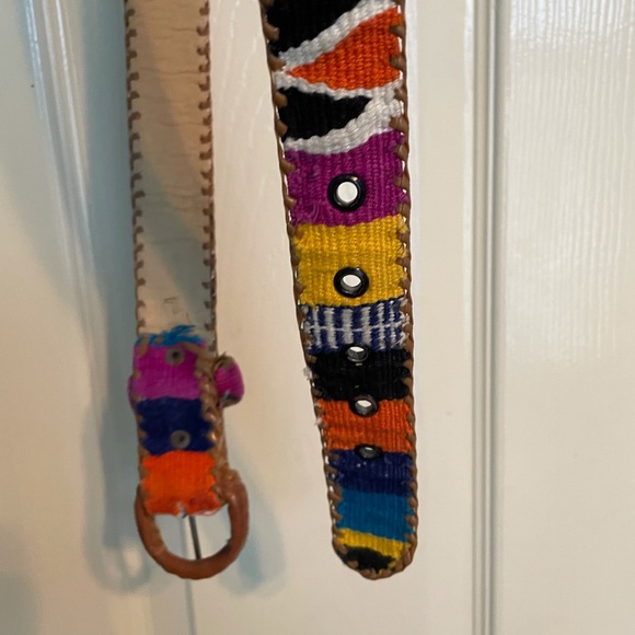 Vintage Colorful Patterned Belt - Picture 3 of 6